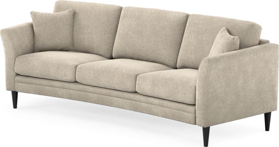 Eden - 3-sits soffa svängd - Beige