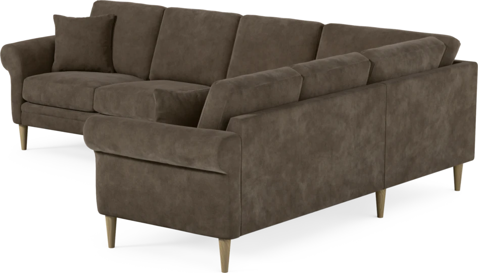 Eden - Hörnsoffa, 3+2-sits - Brun