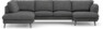 Madison Lux - 2-sits soffa med divan vänster och schäslong höger - Vit