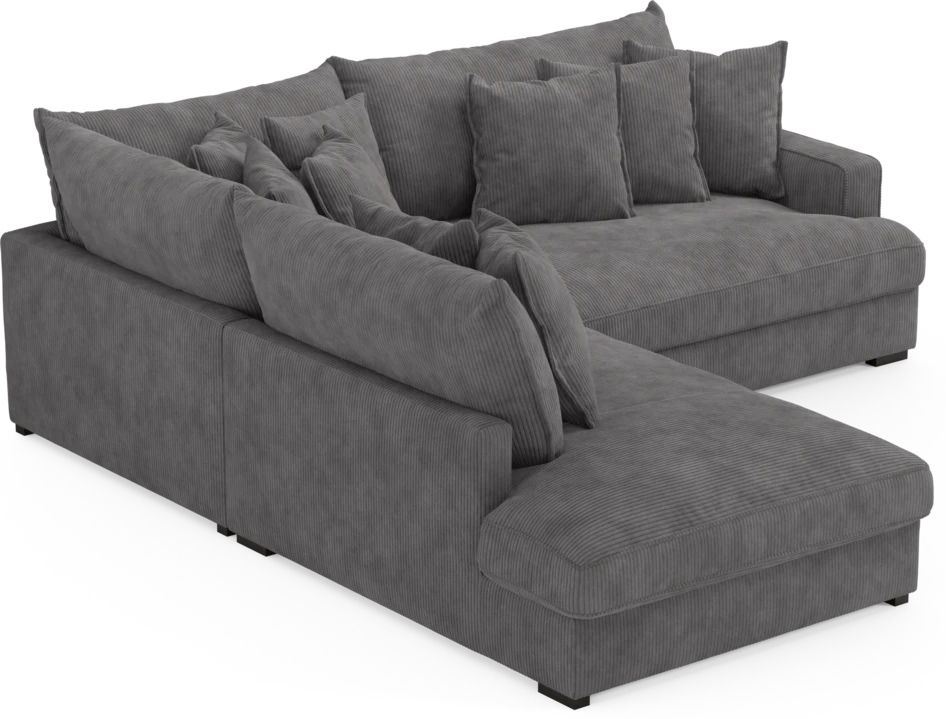 Rossi - 2-sits soffa med divan vänster - Grå