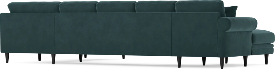 Eden - 3-sits soffa med schäslong vänster och divan höger - Blå
