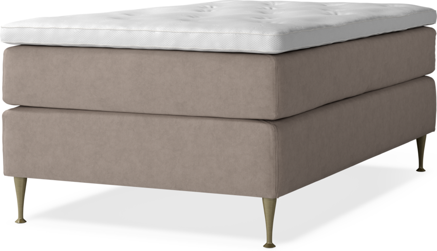 Delux Dream - Kontinentalsäng, enkelsäng med bäddmadrass - Beige