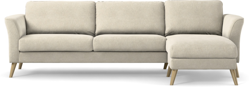 Bridge - 3-sits soffa med schäslong höger - Beige