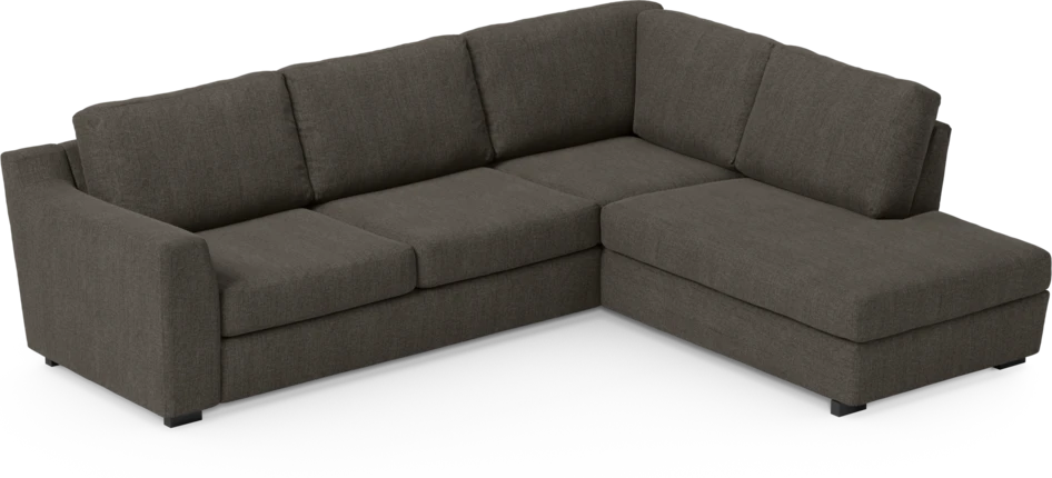 Friday - 2,5-sits soffa med divan höger - Brun