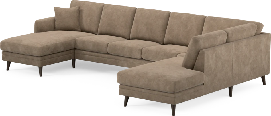 Eden - 3-sits soffa med schäslong vänster och divan höger - Beige