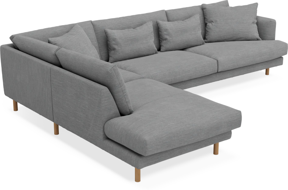 Harper - 3-sits soffa med divan vänster - Grå