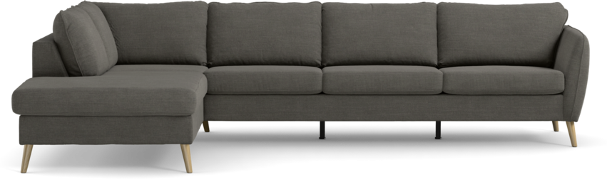 County - 3-sits soffa med divan vänster - Grå