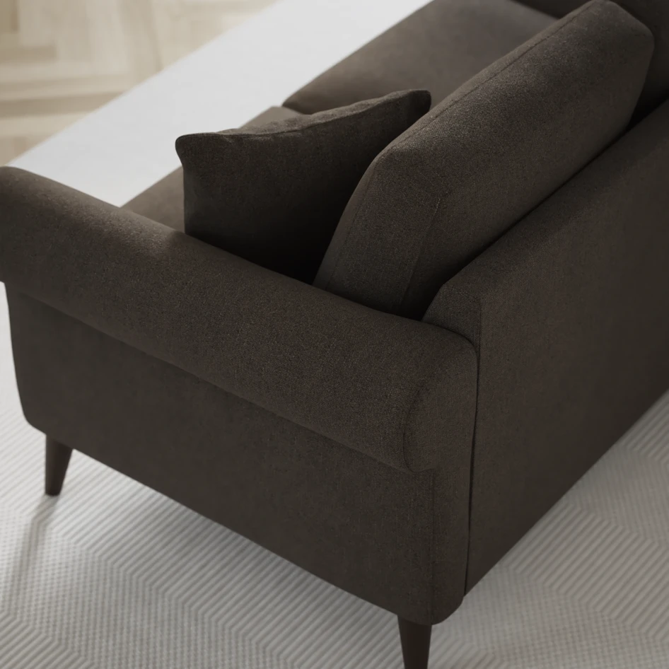 Eden - 3-sits soffa med divan vänster och schäslong höger - Brun