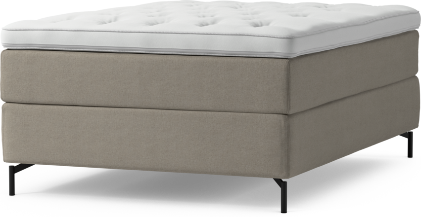 Delux Dream - Kontinentalsäng, enkelsäng 140 cm med bäddmadrass och sängben - Beige