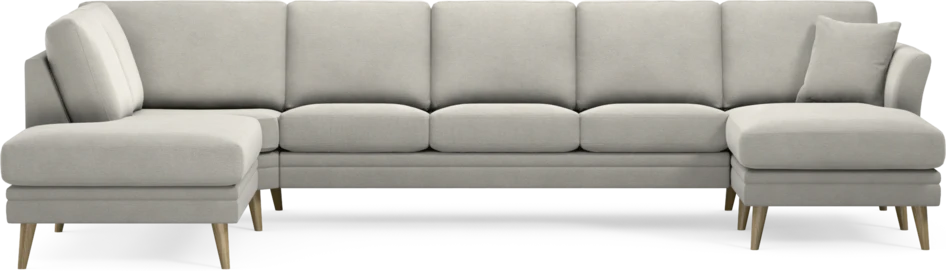 Eden - 3-sits soffa med divan vänster och schäslong höger - Grå