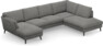 Madison Lux - 2-sits soffa med schäslong vänster och divan höger - Grå