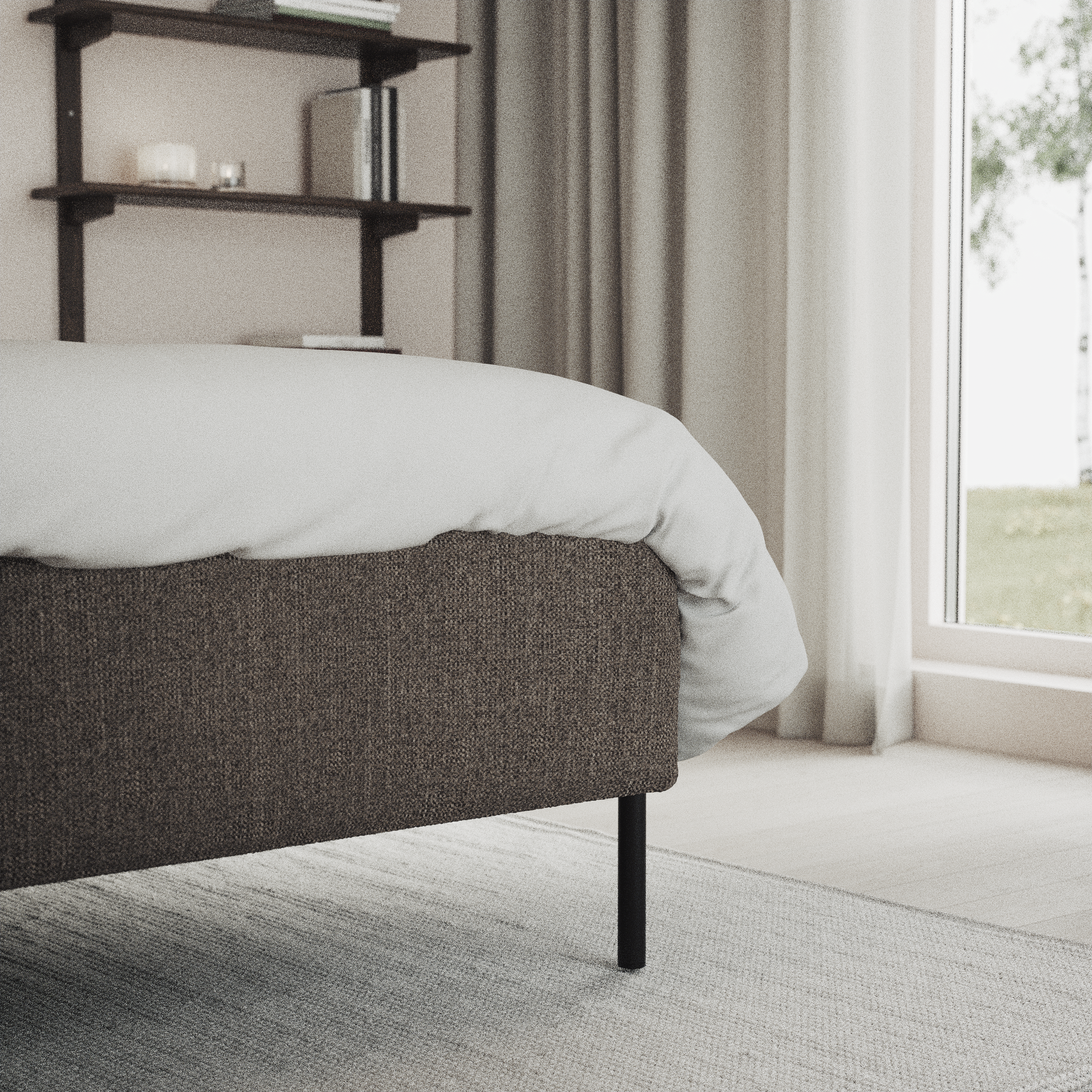 Delux Exclusive - Kontinentalsäng, enkelsäng 120 cm med bäddmadrass och sängben - inspiration