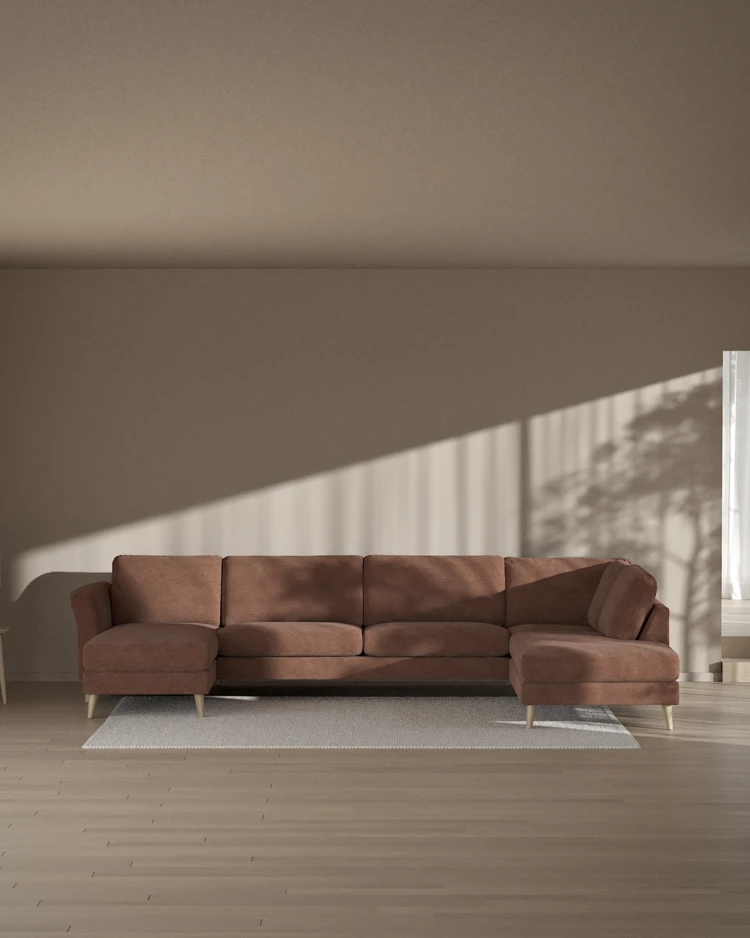 Bridge - 3-sits soffa med schäslong vänster och divan höger - inspiration