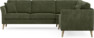 Eden - Hörnsoffa, 2,5+2,5-sits - Grön