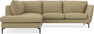 Madison - 2-sits soffa med divan vänster - Gul