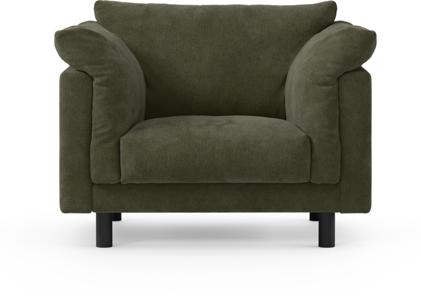 Cherrie - Fåtölj, fast klädsel - Grön