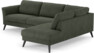 Bridge - 3-sits soffa med divan höger - Grön
