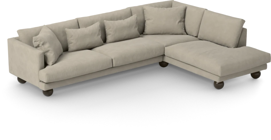 Harper - 3-sits soffa med divan höger - Beige
