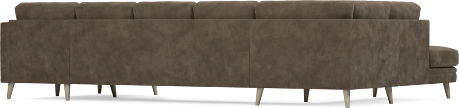 Eden - 3-sits soffa med divan vänster och schäslong höger - Brun