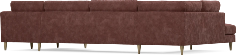 Bridge - 3-sits soffa med divan vänster och schäslong höger - Röd