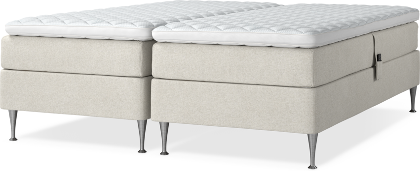Delux Sense - Ställbar säng, dubbelsäng med bäddmadrass - Beige
