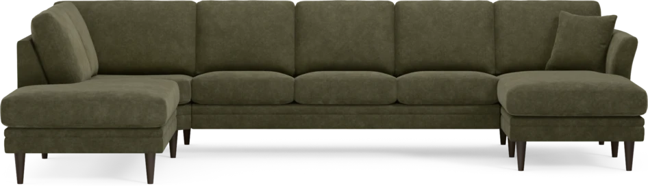 Eden - 3-sits soffa med divan vänster och schäslong höger - Grön