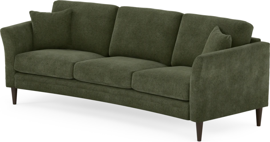 Eden - 3-sits soffa svängd - Grön