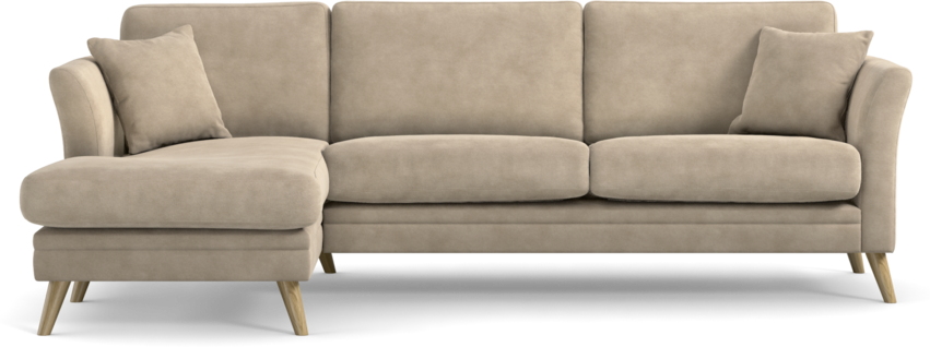 Eden - 2,5-sits soffa med schäslong - Brun