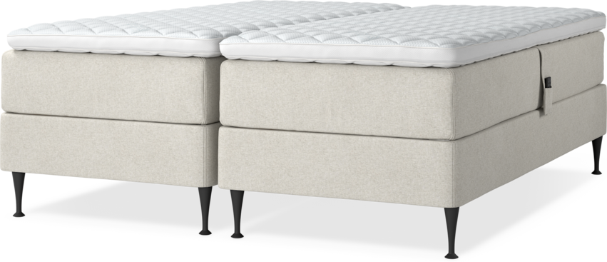 Delux Dream - Ställbar säng, dubbelsäng med bäddmadrass - Beige