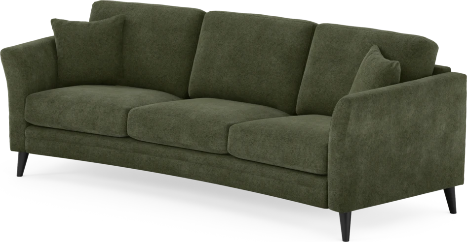 Eden - 3-sits soffa svängd - Grön