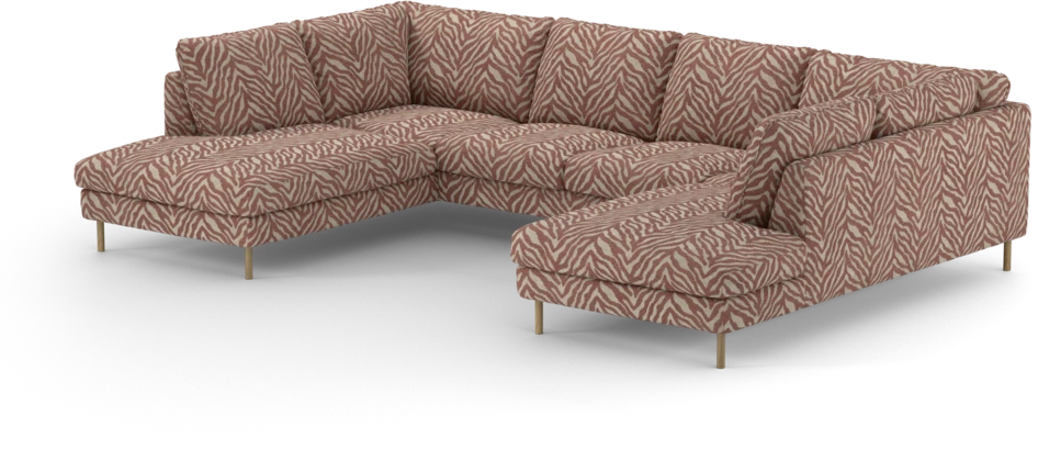 Madison - 2-sits soffa med divan vänster och höger - Orange