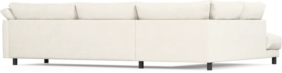 Cherrie - 3-sits soffa med divan vänster, fast klädsel - Vit