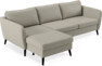 County - 3-sits soffa med flyttbar schäslong - Grå