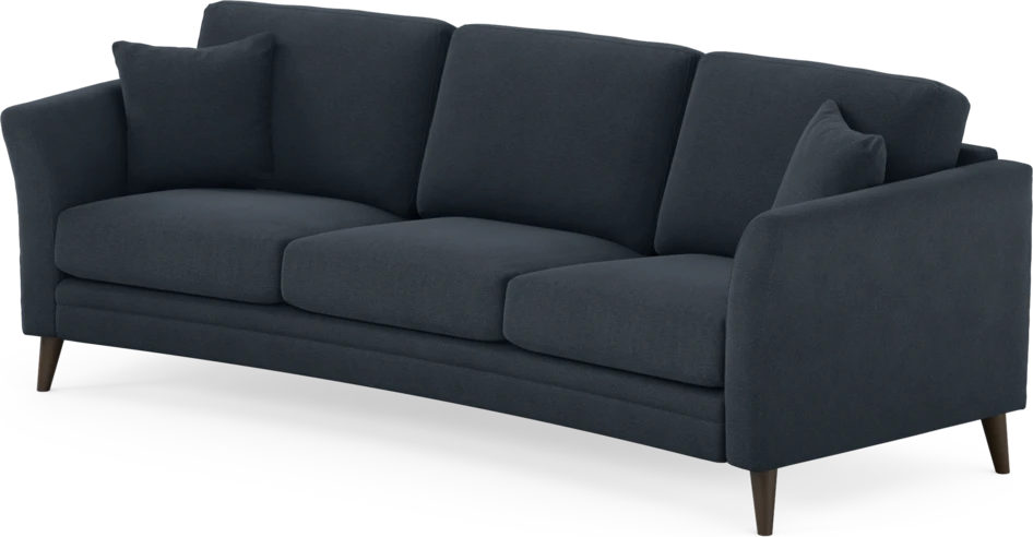Eden - 3-sits soffa svängd - Blå