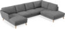 Madison - 2-sits soffa med schäslong vänster och divan höger - Vit