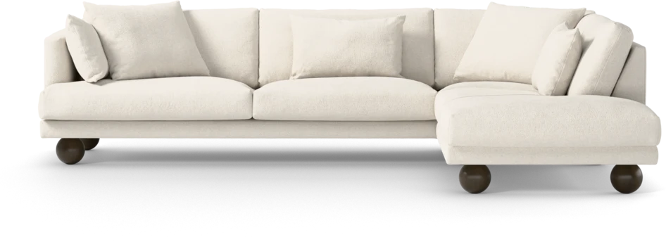 Harper - 3-sits soffa med divan höger - Vit