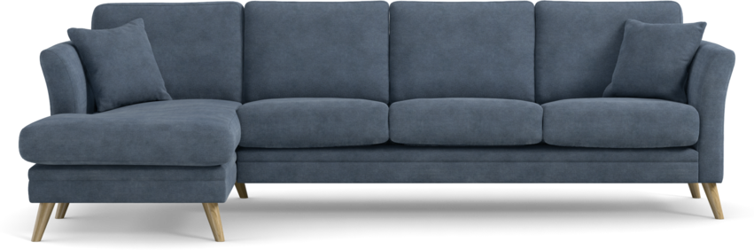 Eden - 3-sits soffa med schäslong - Blå