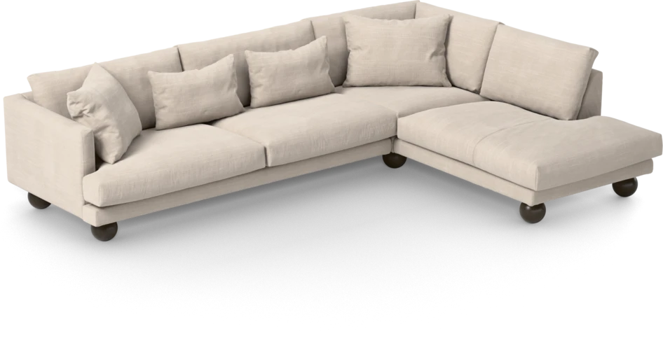 Harper - 3-sits soffa med divan höger - Beige