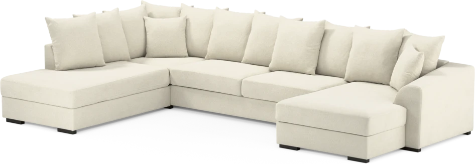Town - 3-sits soffa med divan vänster och schäslong höger - Vit