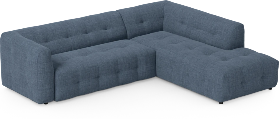 Bella - 3-sits soffa med divan höger - Blå