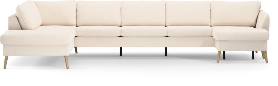 County - 4-sits soffa med divan vänster och schäslong höger - Vit