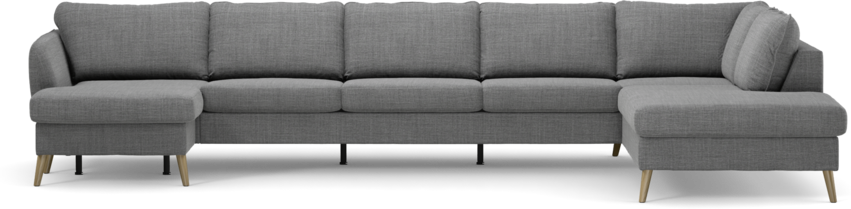 County - 4-sits soffa med schäslong vänster och divan höger - Grå