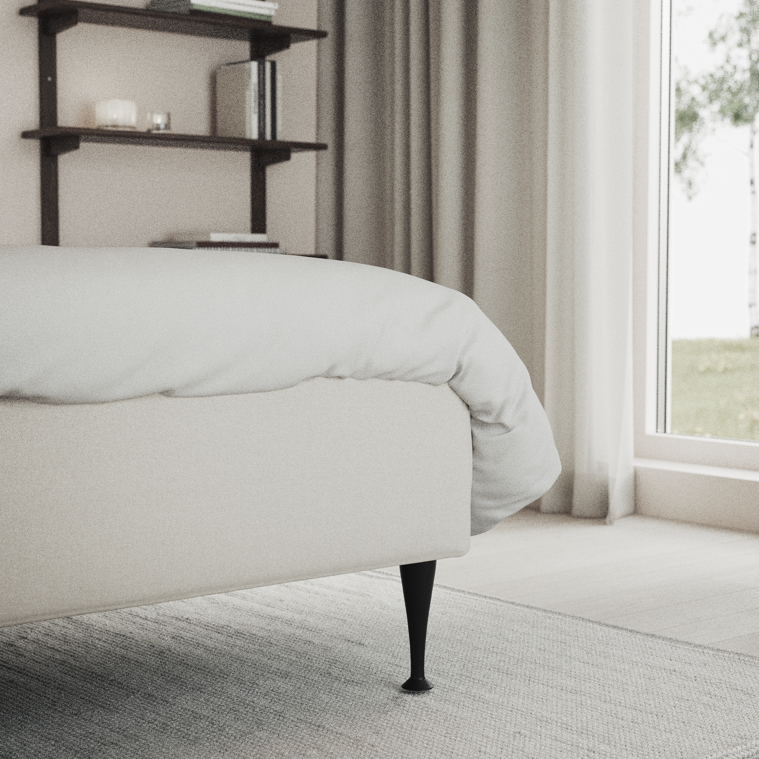 Delux Exclusive - Kontinentalsäng, enkelsäng 120 cm med bäddmadrass och sängben - inspiration