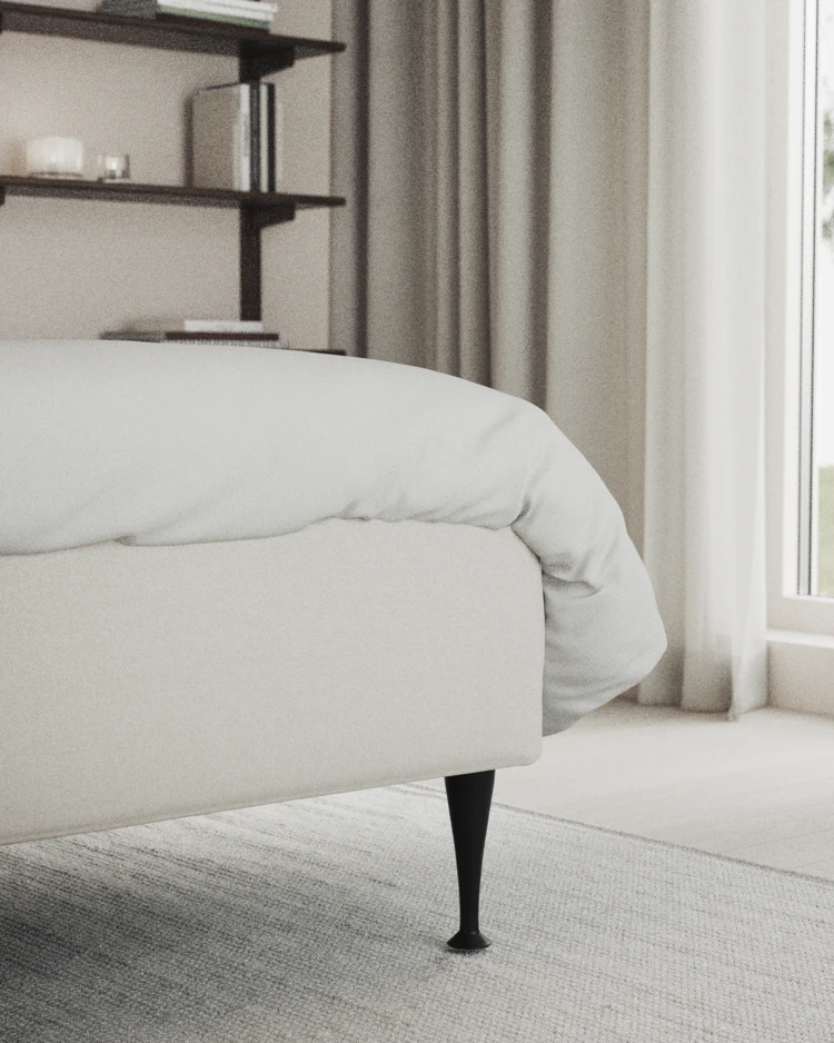 Delux Exclusive - Kontinentalsäng, enkelsäng 120 cm med bäddmadrass och sängben - inspiration