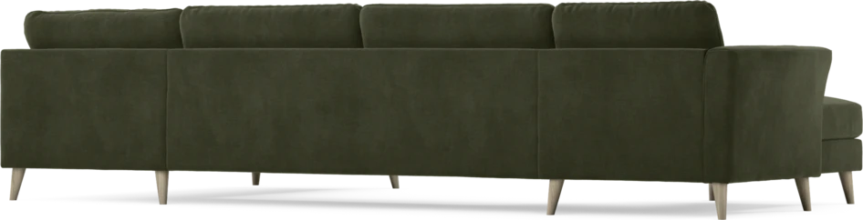 Bridge - 3-sits soffa med schäslong vänster och divan höger - Grön