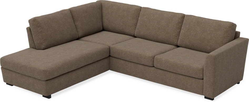 Friday - 2,5-sits soffa med divan vänster - Brun