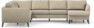County - Hörnsoffa, 2+3-sits med schäslong höger - Beige