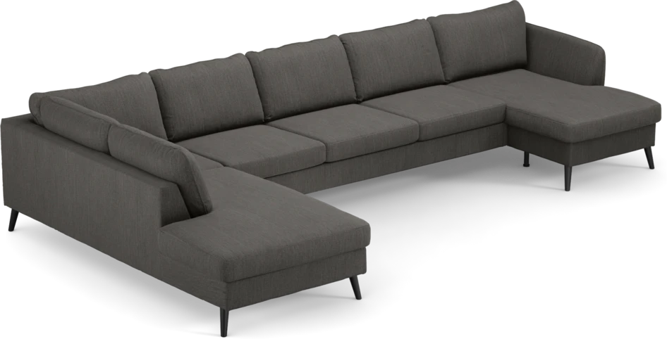 County - 4-sits soffa med divan vänster och schäslong höger - Brun