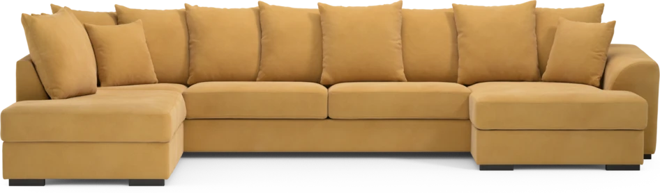 Town - 3-sits soffa med divan vänster och schäslong höger - Gul