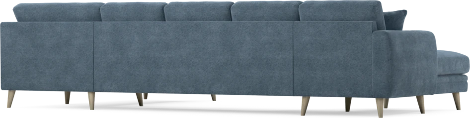 Eden - 3-sits soffa med schäslong vänster och divan höger - Blå